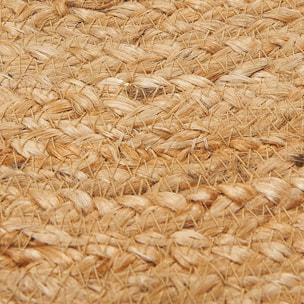 Tapis rond fait main en jute motif animaux LOMI