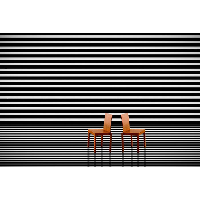 Tableau contemporain deux chaises rouges  Tableau plexiglas