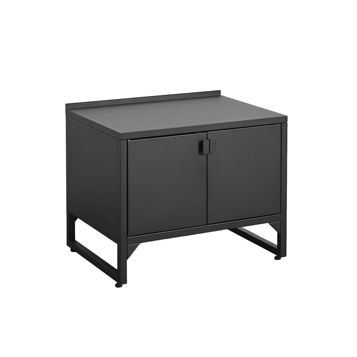 Cuisine extérieure acier 2 portes L80cm noir - Kea