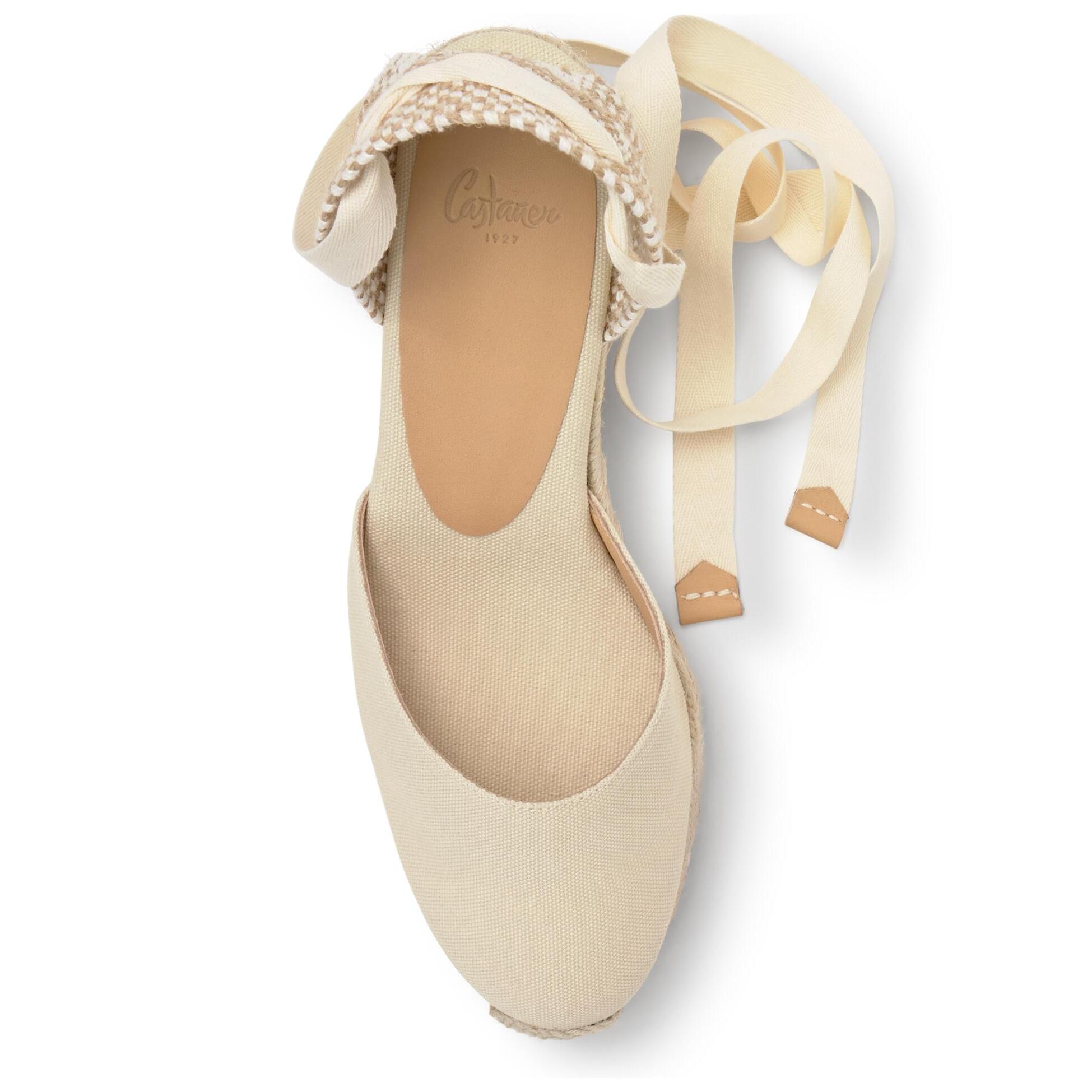 Alpargata cuña Carina beige mujer 7cm