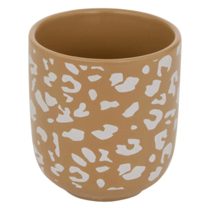 Coffret de 4 tasses Leopardi D6xH6,5cm