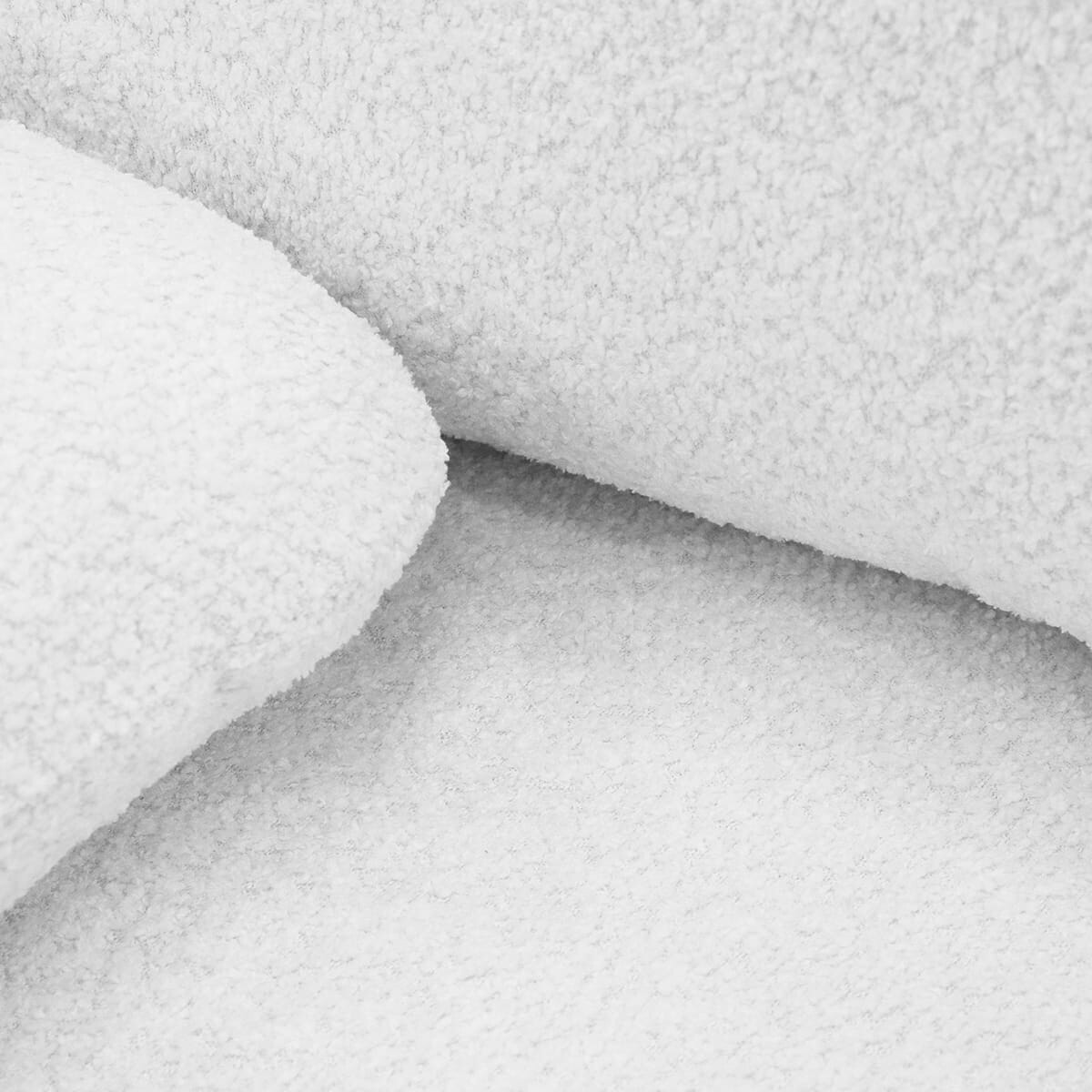 Canapé convertible 3 places avec coffre en tissu bouclette - GEMMA