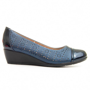 Zapato de cuña - Azul - Altura: 4 cm