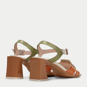 Sandalia Tacon Mallorca Aloe crema melocoton 6,5 cm