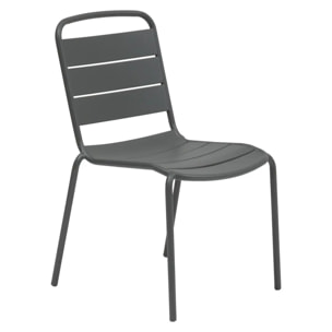 Chaise de jardin empilable Alegoria gris graphite