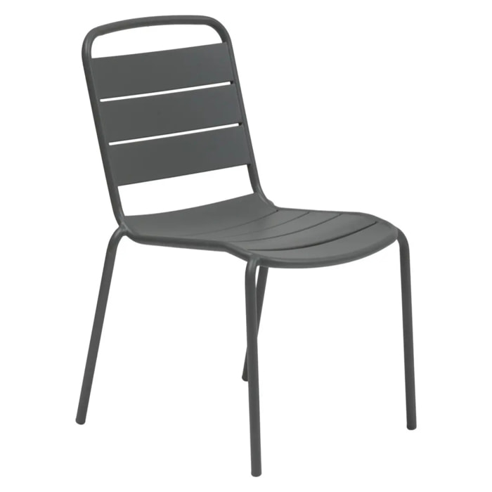 Chaise de jardin empilable Alegoria gris graphite