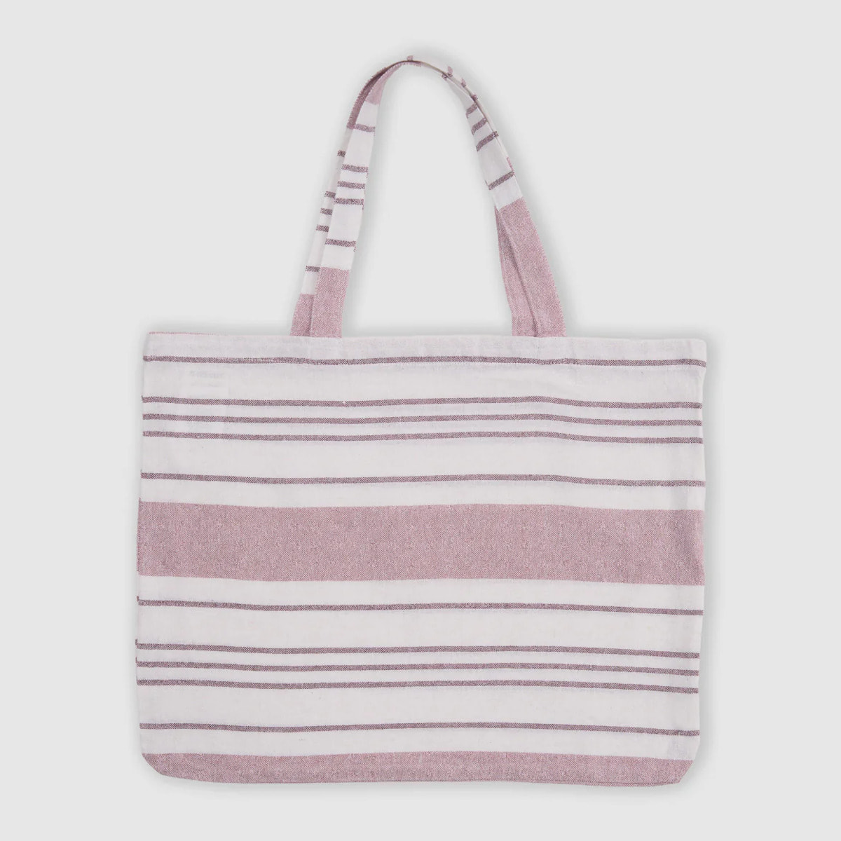 Pack bolso + toalla pareo algodón raya indra rosa