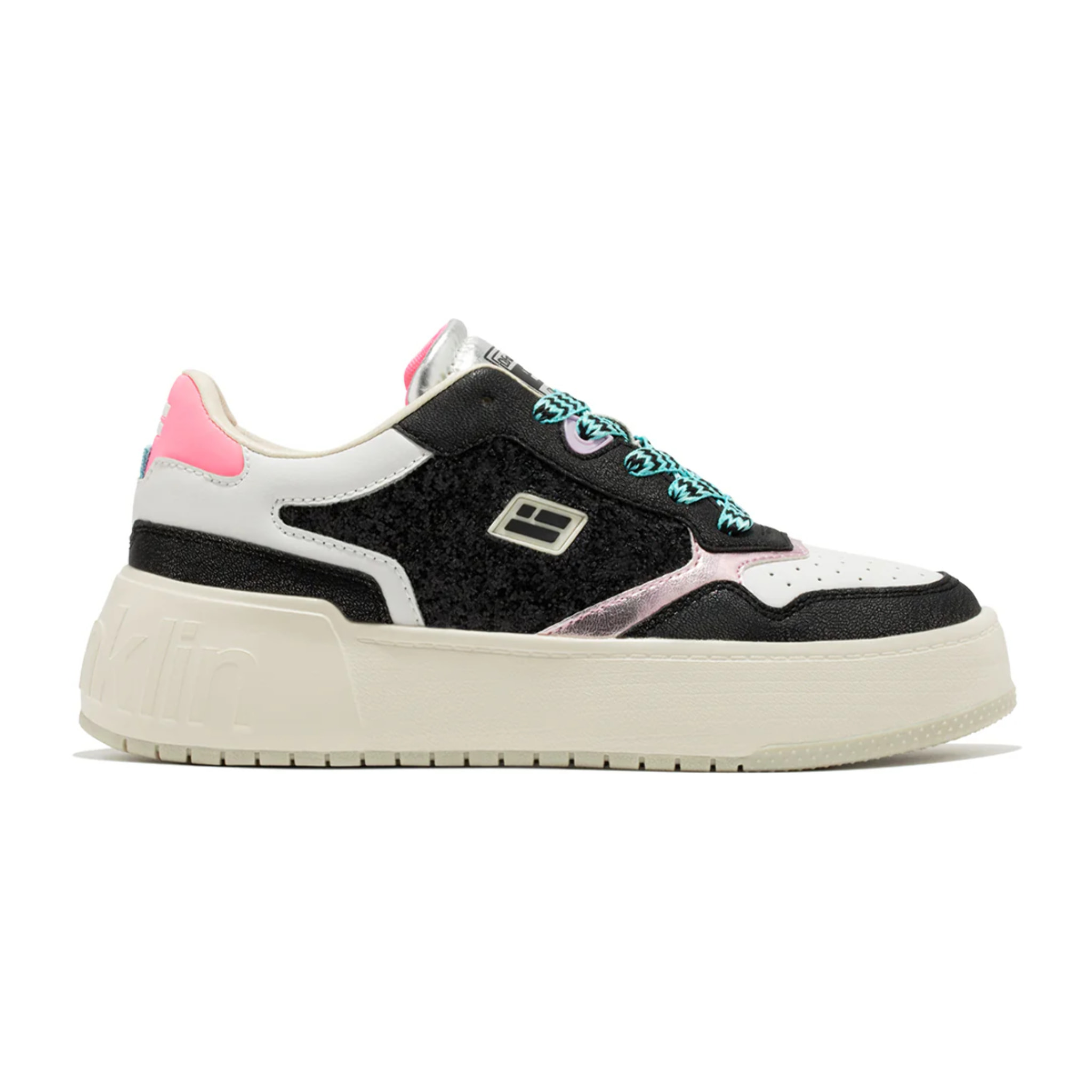 Zapatillas Deportivas Mujer  Court Basic Glitter Negras