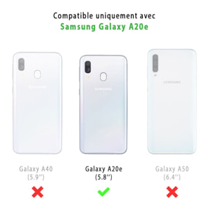 Coque Samsung Galaxy A20e 360° intégrale protection avant arrière silicone transparente