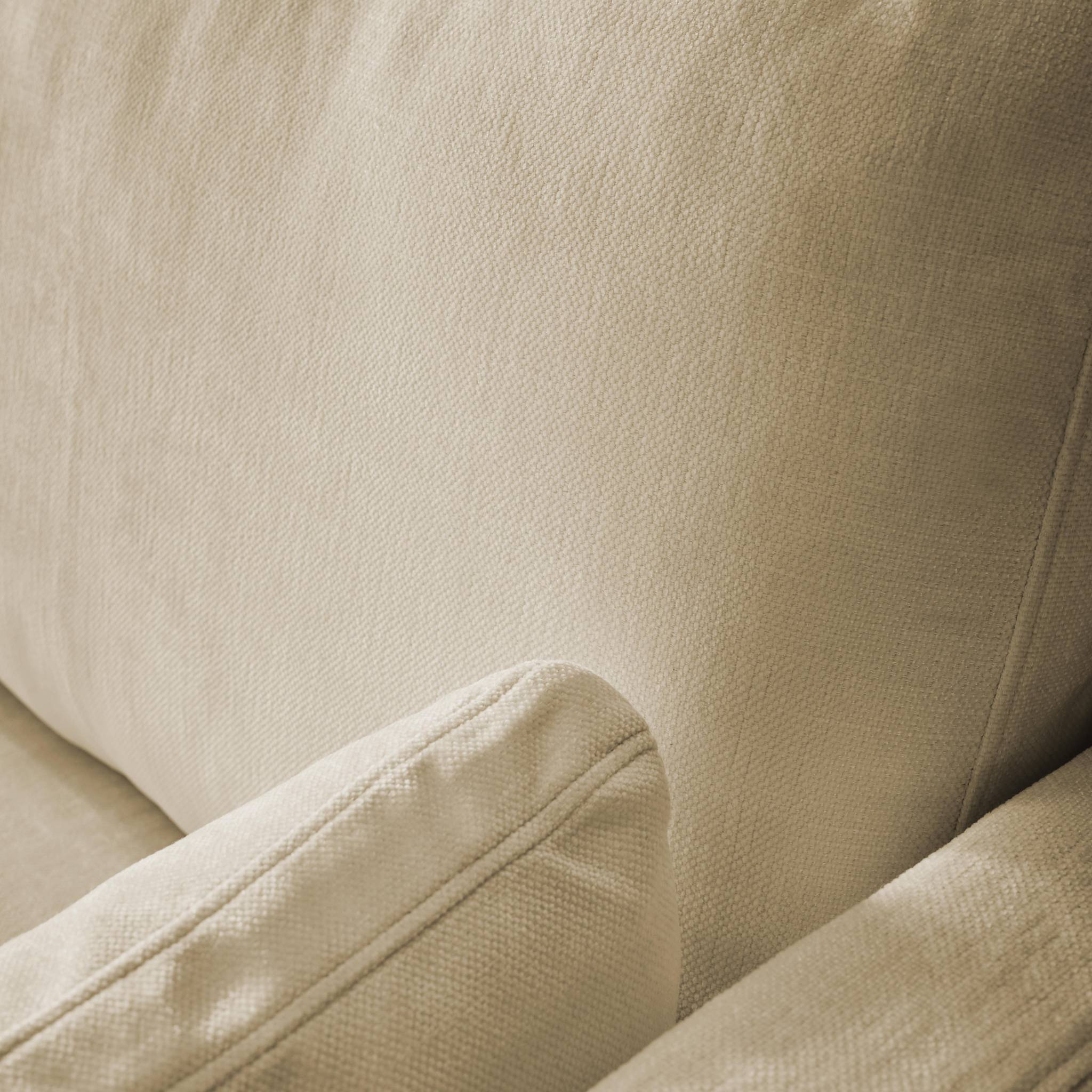 Canapé 2 places déhoussable tissu beige L 198 x P 88 x H 85cm - Neo