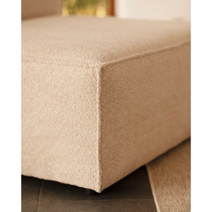 Fauteuil en bouclé couleur beige de 110x90cm Hauteur: 70 Longueur: 110 Largeur: 90