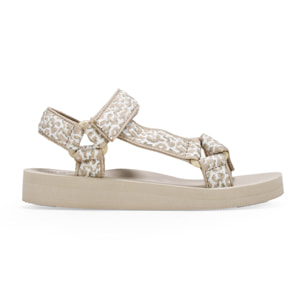 Sandalias deportivas beige planas