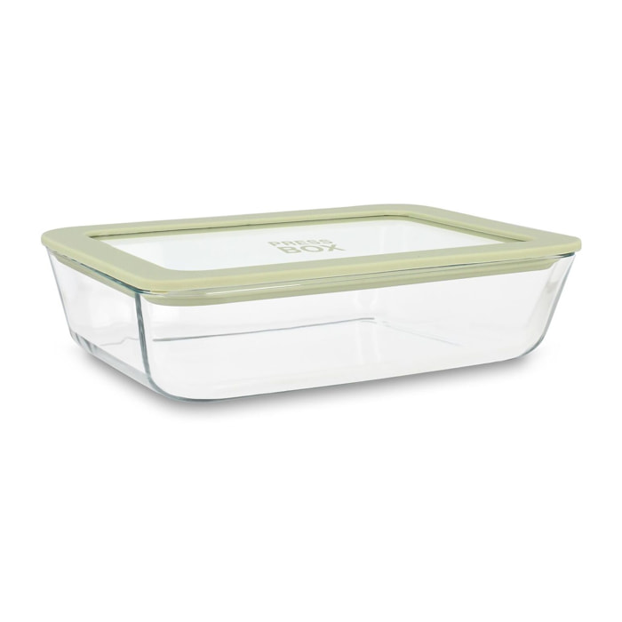 Boîte hermétique rectangulaire verte 820ml PRESSBOX