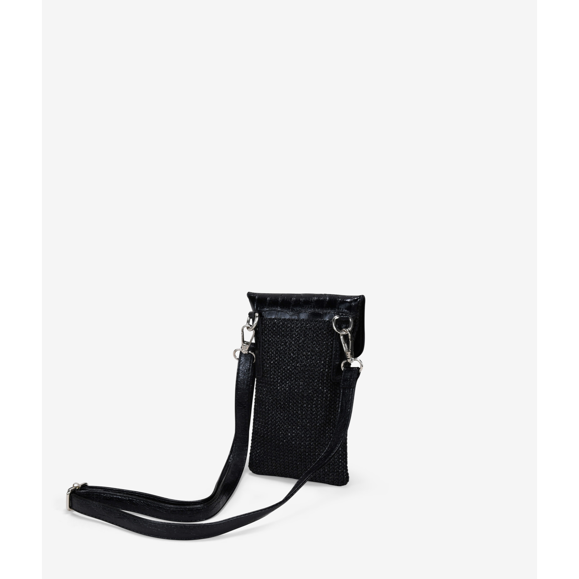Bolso para móvil dorado con solapa