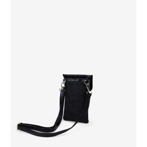 Bolso para móvil dorado con solapa