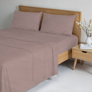 COMPLETO LETTO WATER WASHED, 100% Microfibra, No Stiro - ROSA ANTICO
