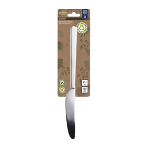 Set 2pc cuchillo  acero inox reciclado brillo earth