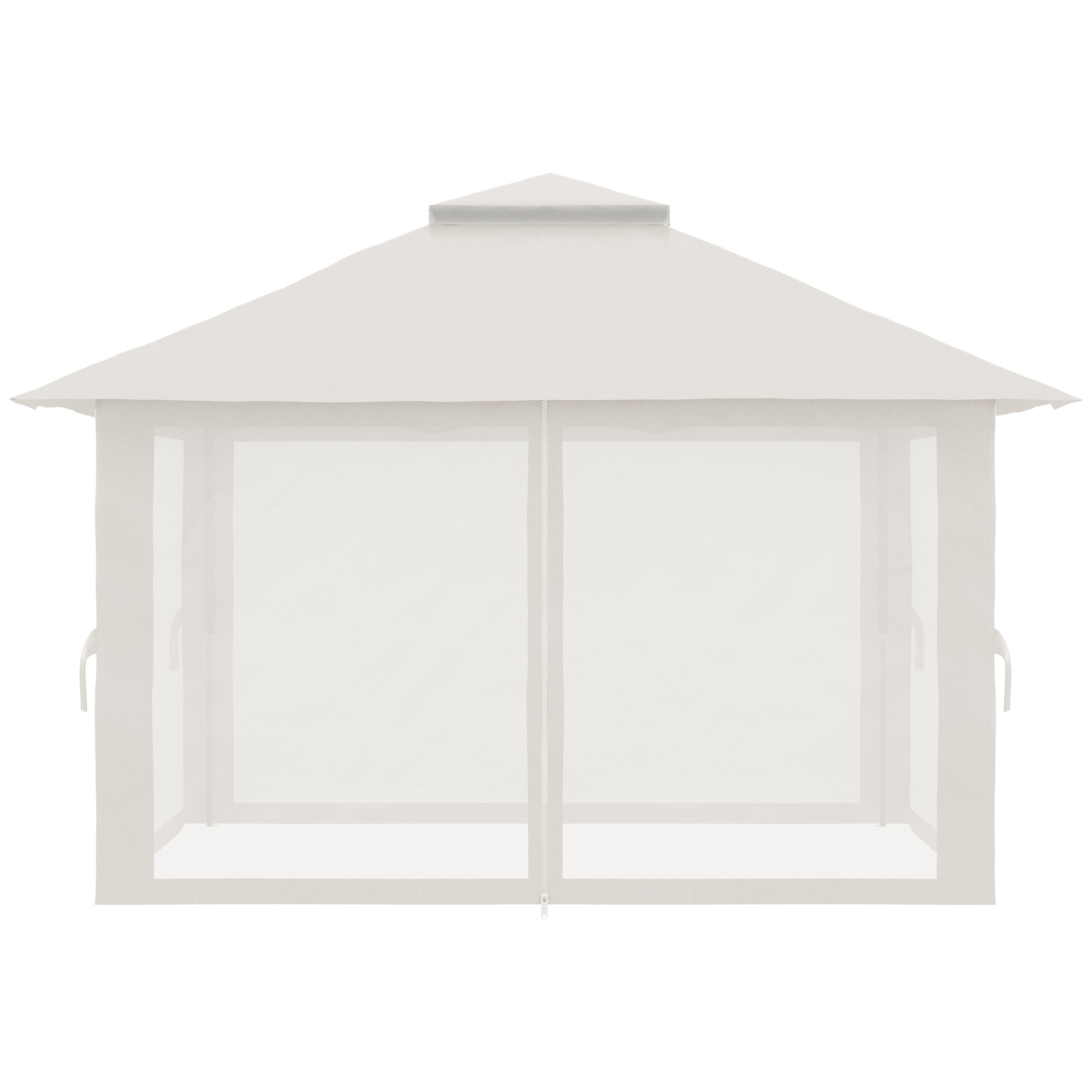 Tonnelle barnum de jardin pop-up pliant 3,92L x 3,92l x 2,83H m sacs de lestage et transport inclus crème