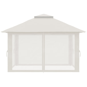 Tonnelle barnum de jardin pop-up pliant 3,92L x 3,92l x 2,83H m sacs de lestage et transport inclus crème