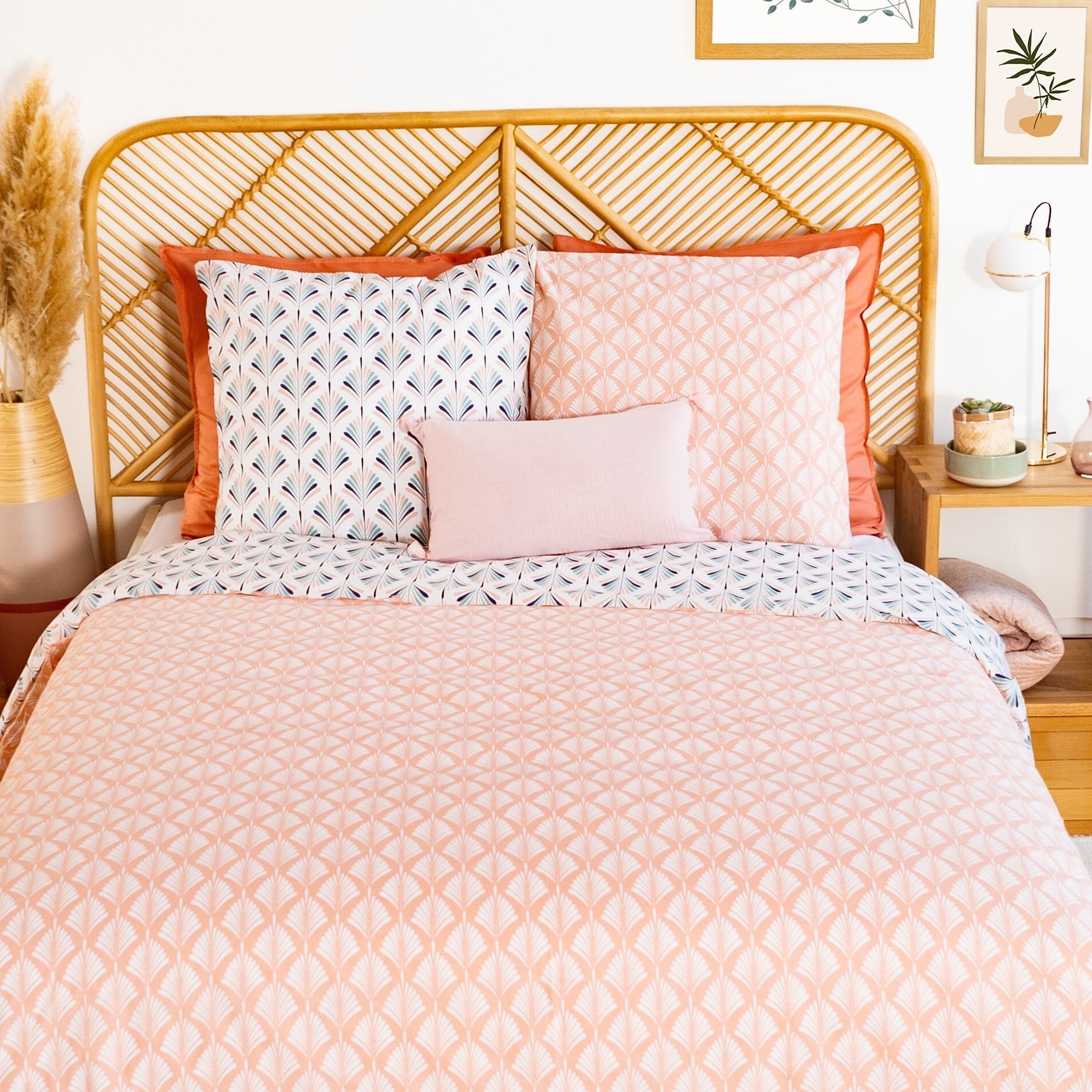 Parure housse de couette 3PCS en Coton BCI adouci 57 fils MIG - VOLEA