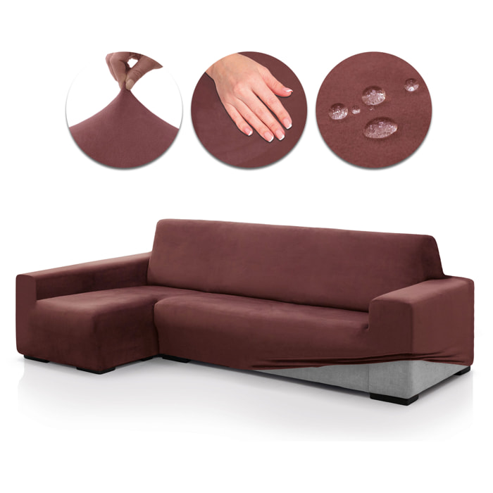 Funda TERCIOPELO ANTI MANCHAS Multi elástica para CHAISE LONGUE modelo VERONICA