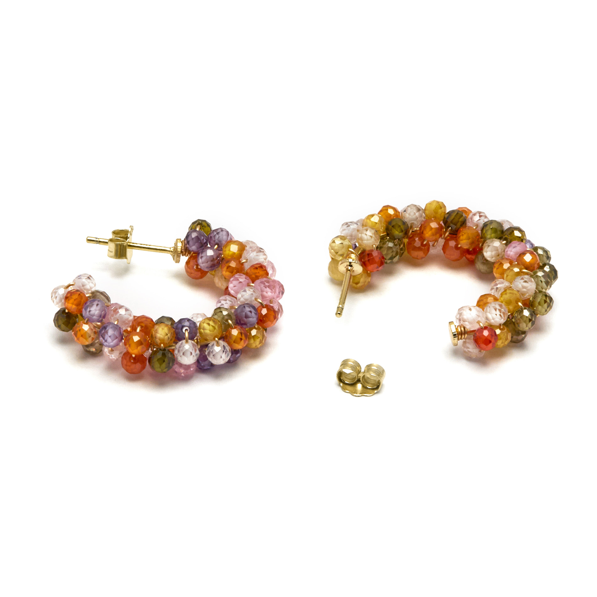 Pendientes Salblai acabado oro amarillo 18k