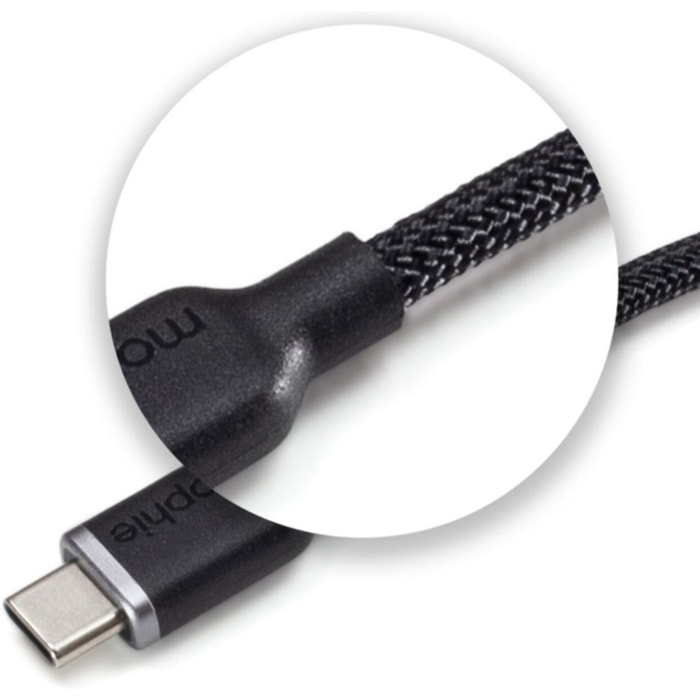 Câble de charge MOPHIE 3M USB-C vers Lightning noir