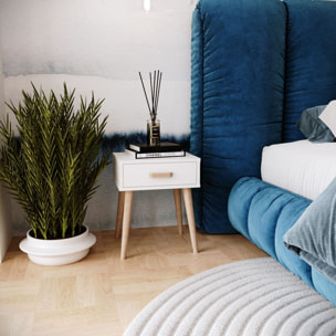 Comodino Luna bianco in stile scandinavo