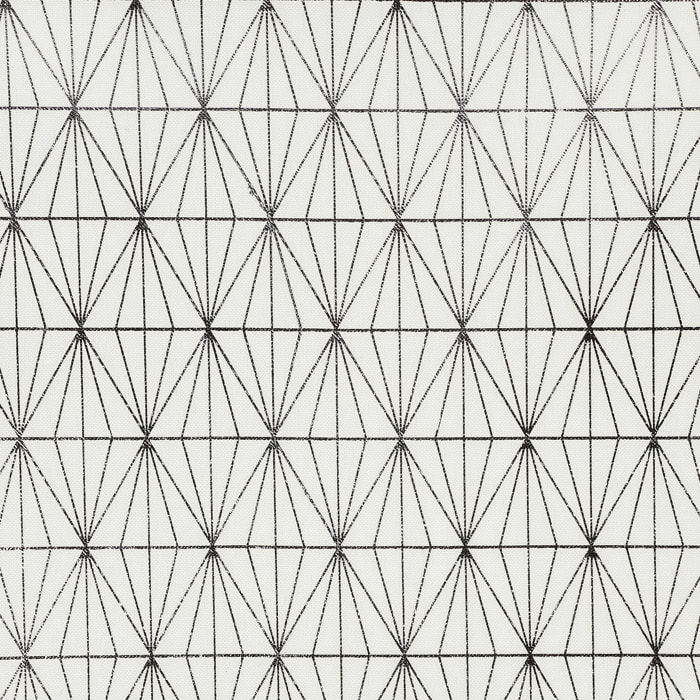 Nappe Motif Geometrique Argente 140x250cm