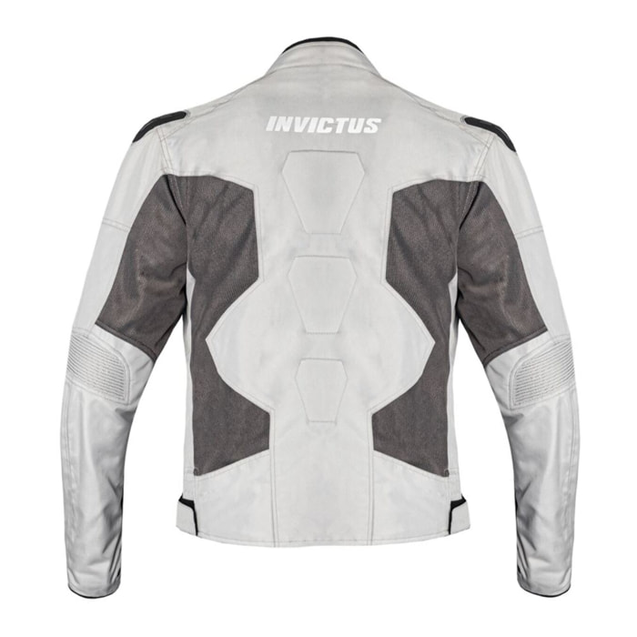 CHAQUETA DE MOTO DE VERANO INVICTUS ICARO WHITE