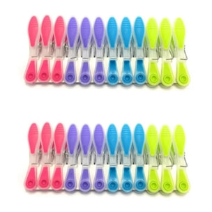 Lot de 12 Pinces à  linge Bi matière MSV