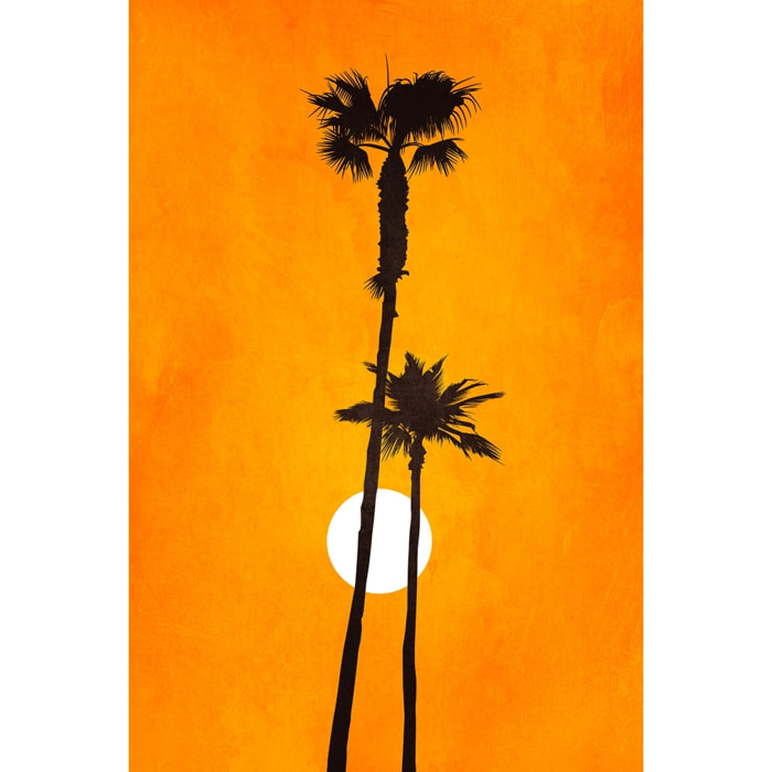 Tableau scandinave Sunset palm Tableau verre acrylique