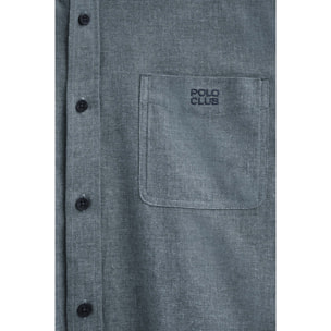 Camisa azul denim de corte regular y con logo Polo Club