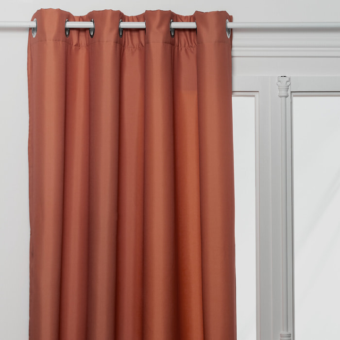 Rideau isolant Neal terracotta 140x260cm