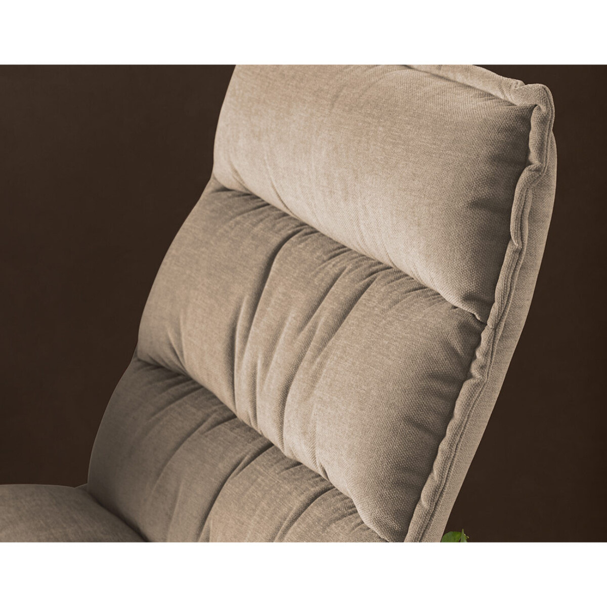Mellow - fauteuil pivotant - en tissu - pieds en acier - Beige