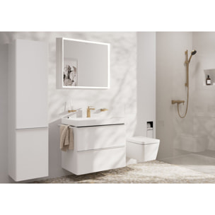 Mitigeur lavabo Tecturis E 110 EcoSmart+ avec tirette et vidage, Bronze brossé
