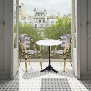 Chaise de jardin avec accoudoirs Montmartre noire Kare Design