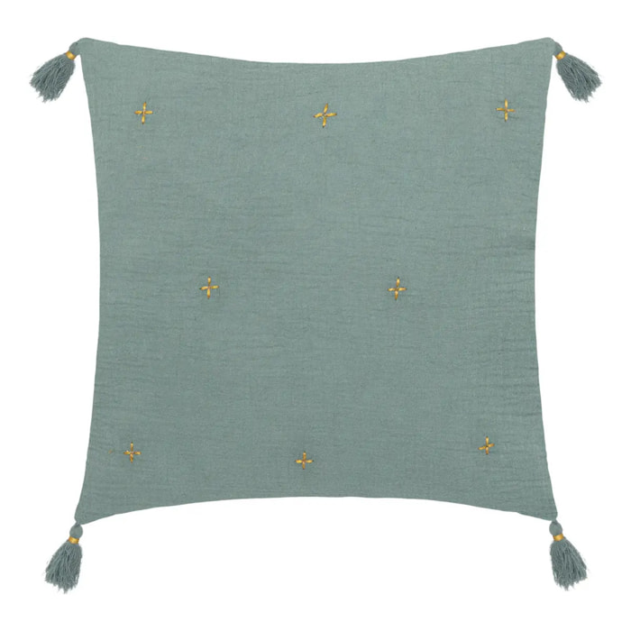 Coussin "Jamana" 40x40cm vert céladon