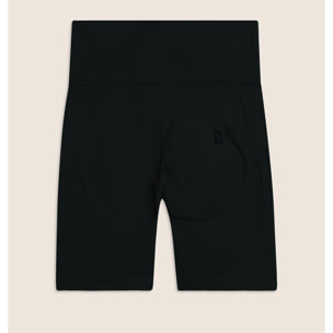 Leggings Corti Seamless con Vita Alta e Inserti in Costina