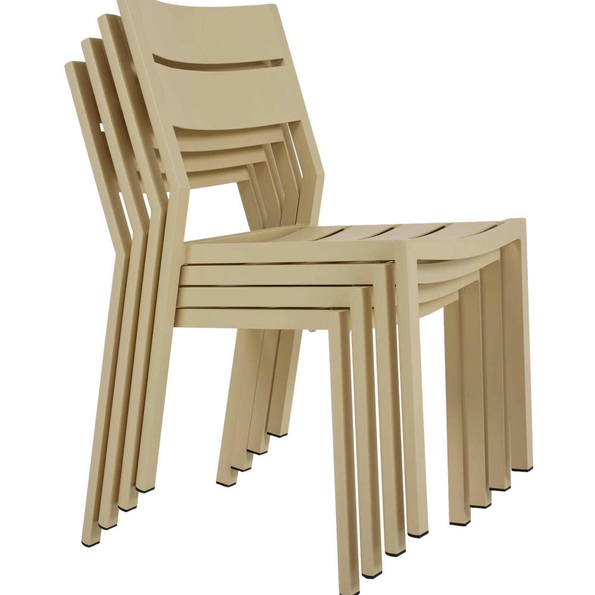 Chaise de jardin en aluminium jaune tendre (lot de 2) STOCKHOLM