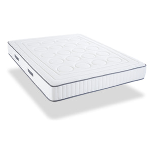 Matelas Cristal, Mémoire de Forme, 18 cm, Soutien Ferme, Mousse Recyclée Haute Densité