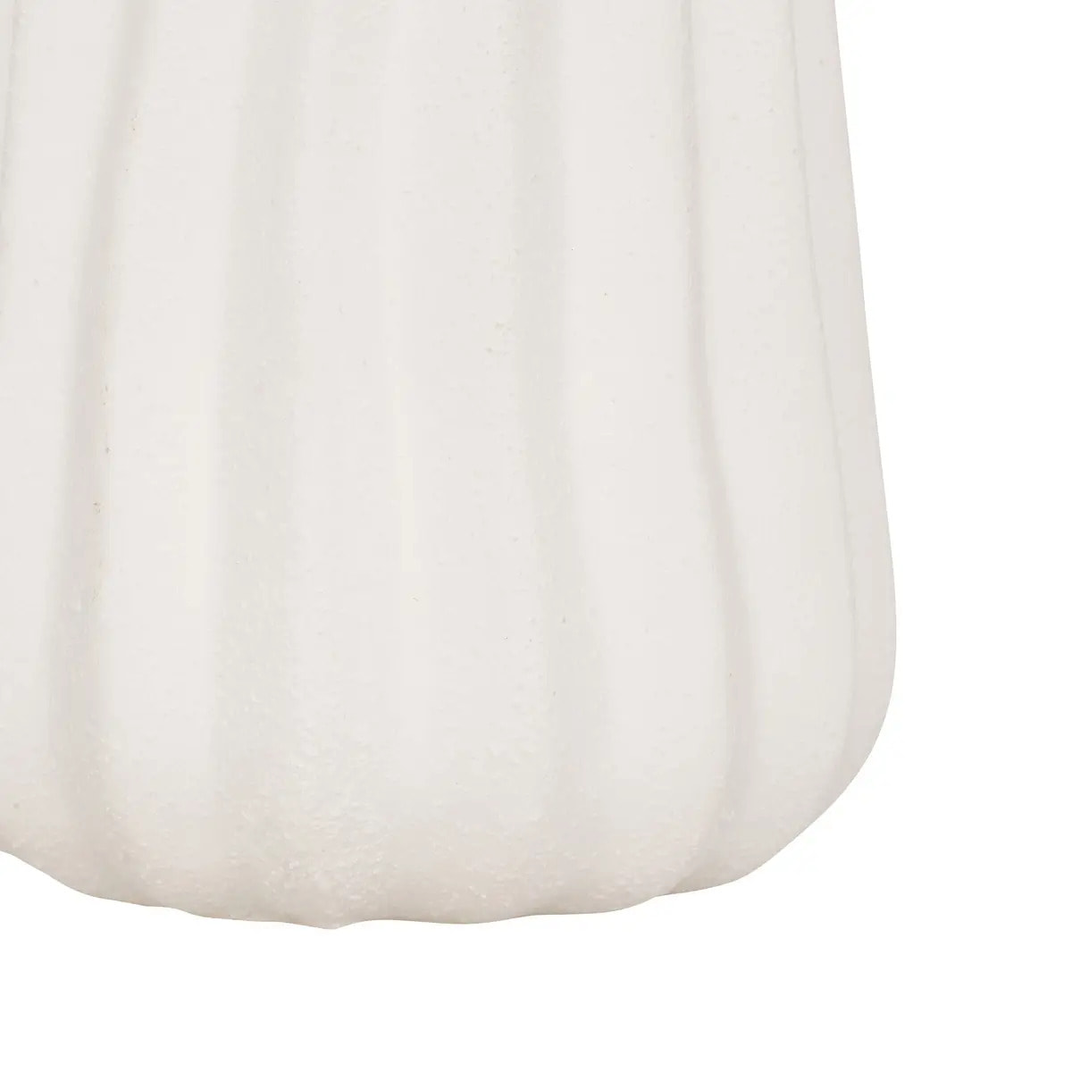 Vase strié "Fernan" céramique blanc H30cm
