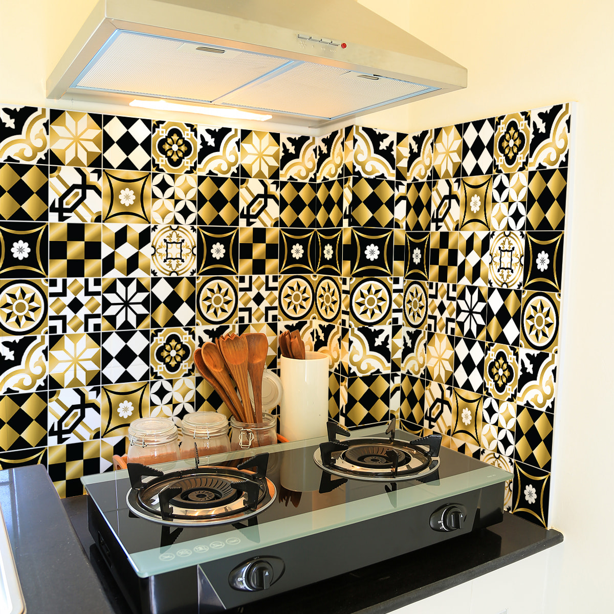 Stickers muraux - Sticker Mural Carrelage adhésif Cuisine Salle de Bain - 9 STICKERS CARRELAGES AZULEJOS LORENZIA