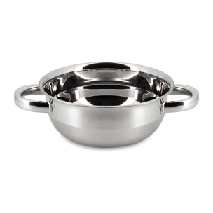 Marmite à moules 2.7l en acier inoxydable 18cm