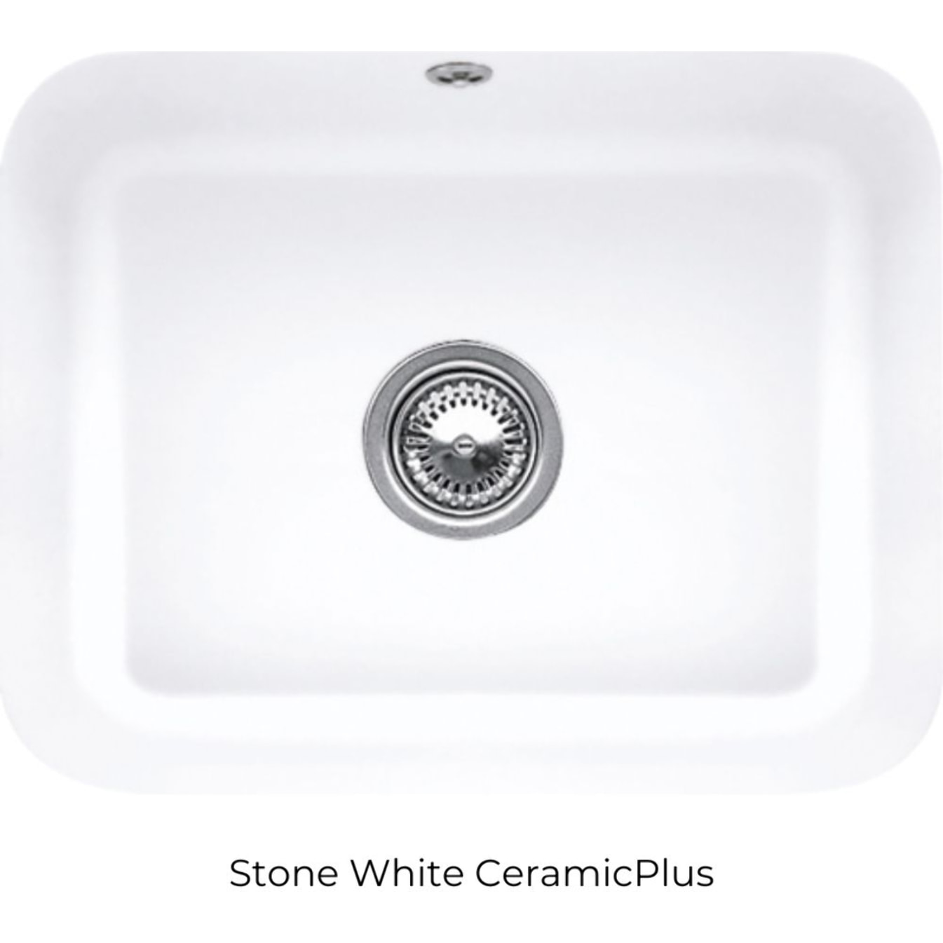 Evier 1 bac Cisterna 60C Stone White CeramicPlus avec vidage manuel