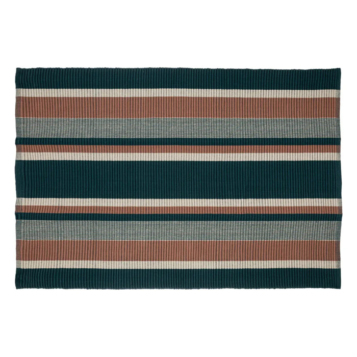 Tapis "Collectionneur" en coton 60x90cm bleu canard