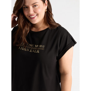 Fiorella Rubino - Camiseta con inscripción - Negro