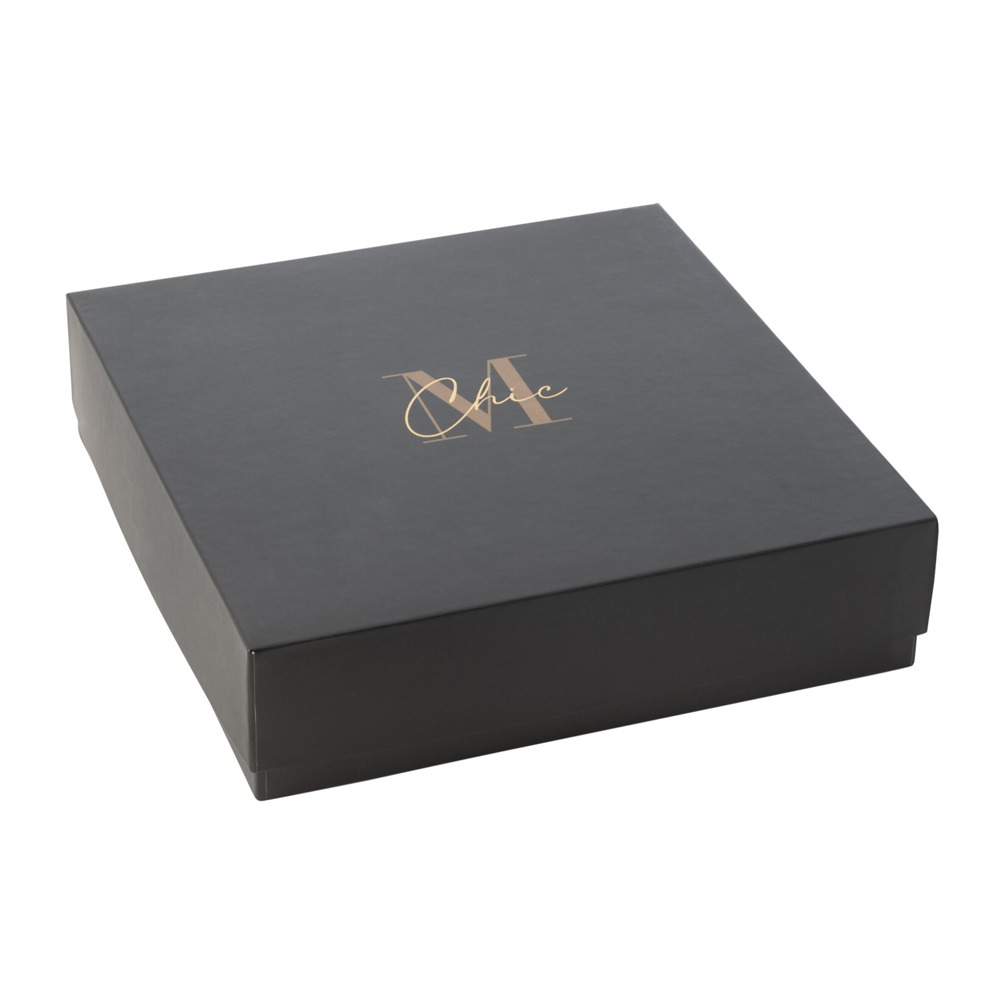 J-Line bougie parfumée M-Chic - Oud & Amber - verre - or/noir - extra large - 35H