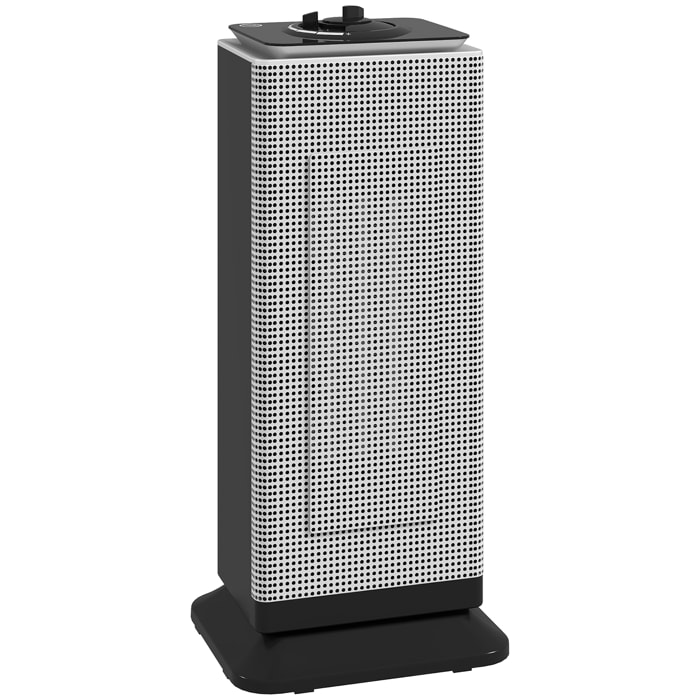Calefactor Eléctrico Bajo Consumo Cerámico, 2000W PTC, con 3 Modos, Termostato Regulable, Oscilación de 55°, Protección contra Vuelcos y Sobrecalentamiento para 15Ã£Å½Â¡ en Dormitorio, Negro