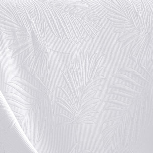 Couvre lit jacquard en coton Blanc